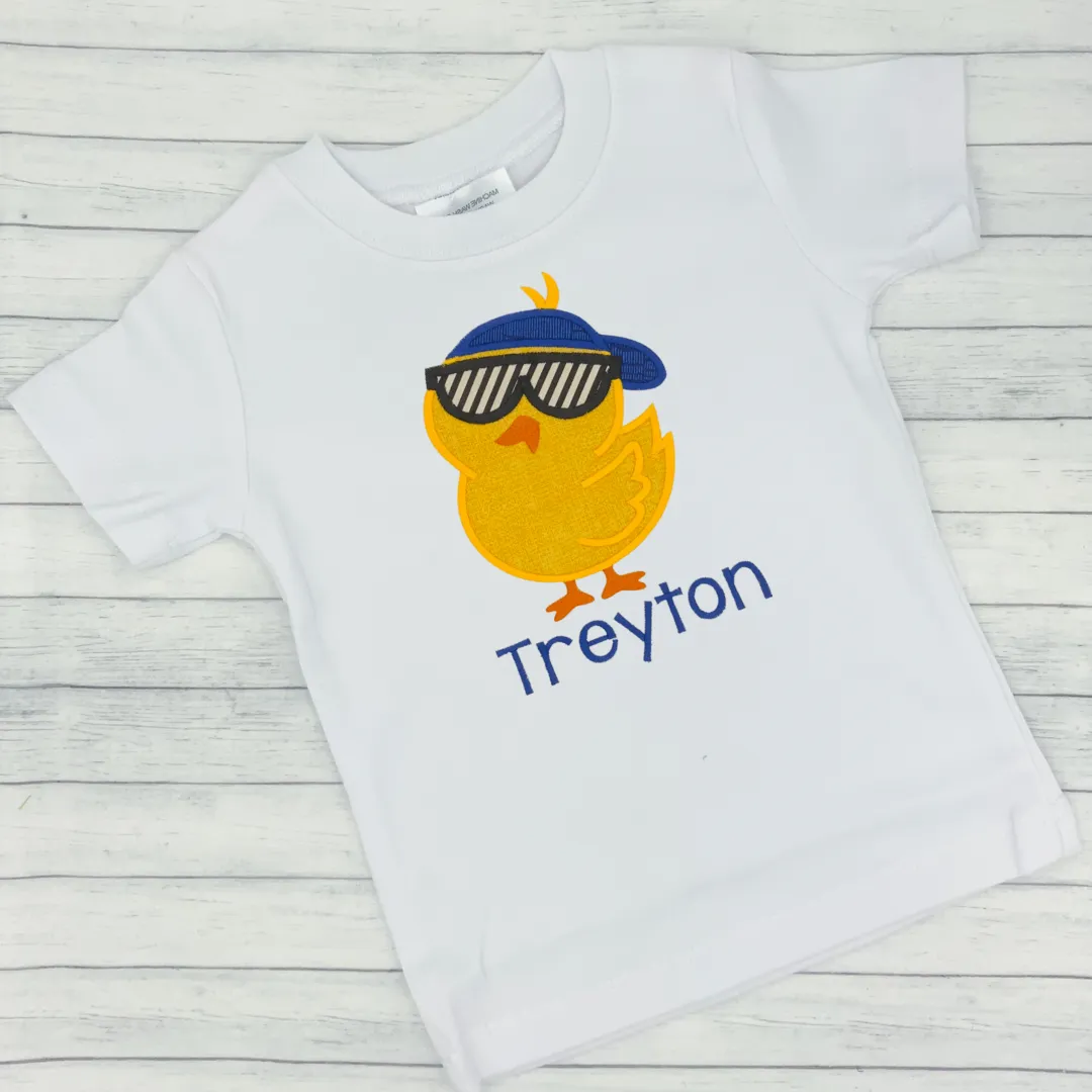 Cool Chic w/ Glasses Name Shirt