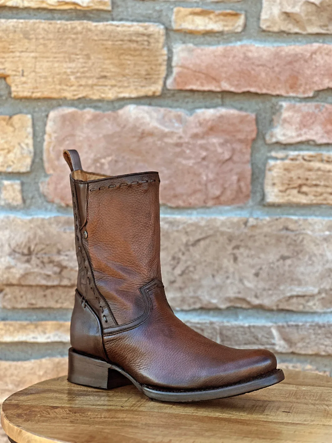 Cuadra Maple Deer Laser & Woven Round Toe Boots CU568