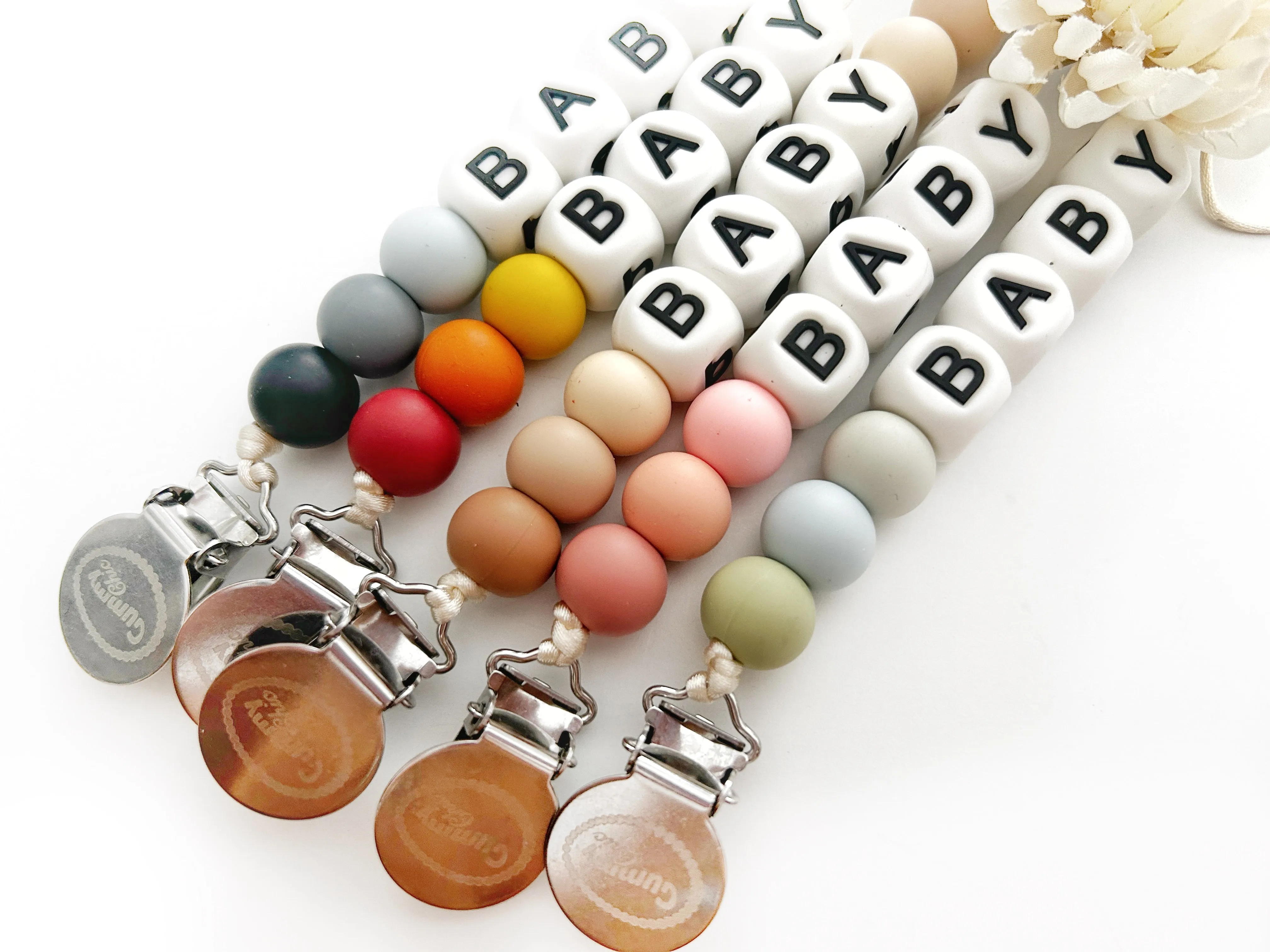 Custom Personalized Silicone Pacifier Clip for Babies - BPA-Free & Stylish