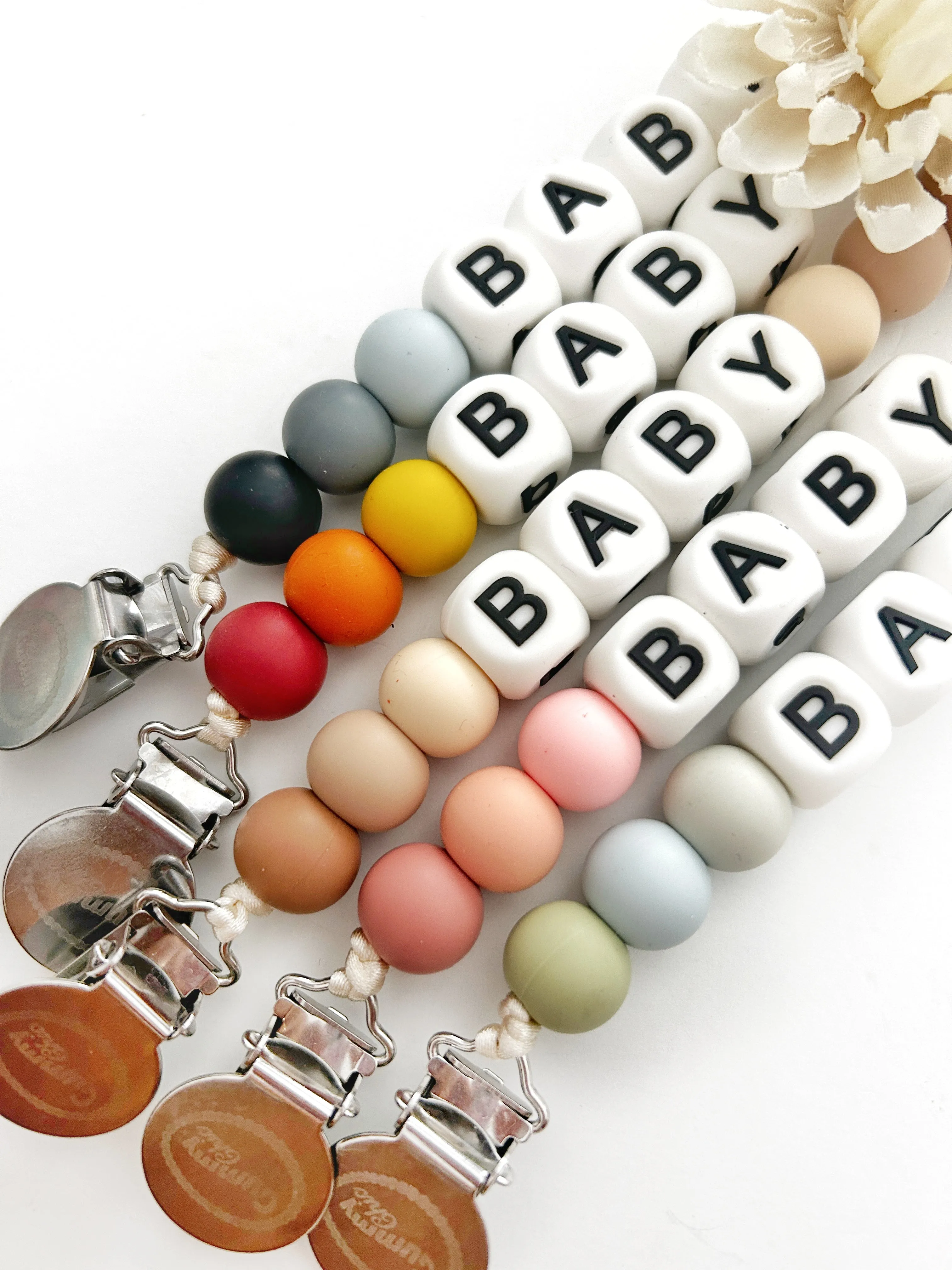 Custom Personalized Silicone Pacifier Clip for Babies - BPA-Free & Stylish