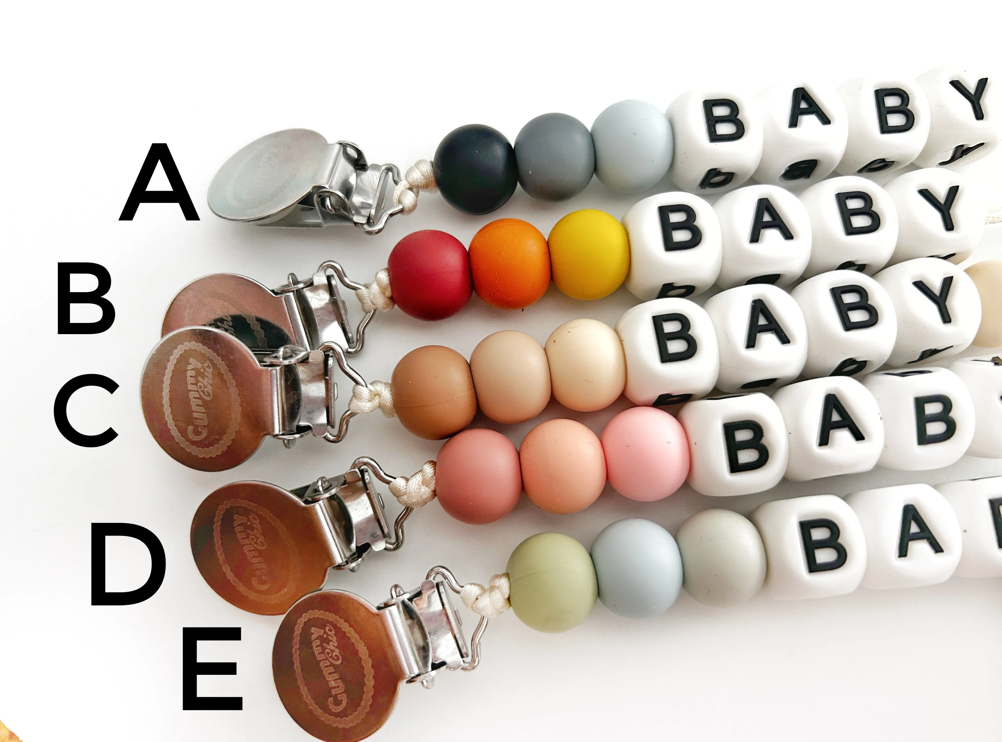 Custom Personalized Silicone Pacifier Clip for Babies - BPA-Free & Stylish