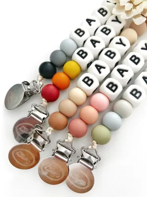 Custom Personalized Silicone Pacifier Clip for Babies - BPA-Free & Stylish