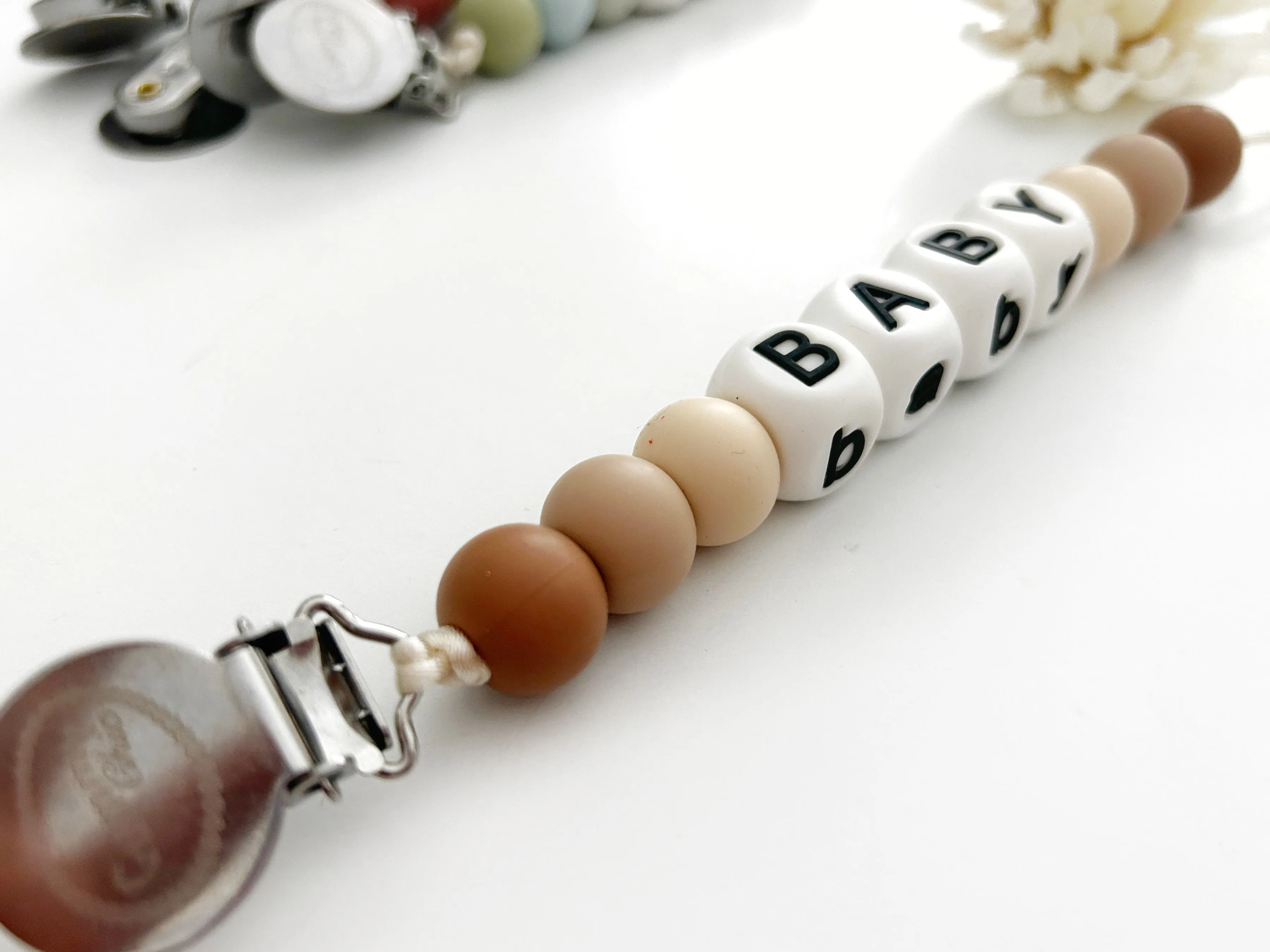 Custom Personalized Silicone Pacifier Clip for Babies - BPA-Free & Stylish