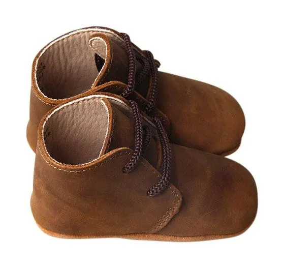 Dark Brown - Classic Boots - US Size 2-4 - Soft Sole