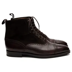 'David' Brown Museum Leather / Suede Balmoral Boot UK 9 E