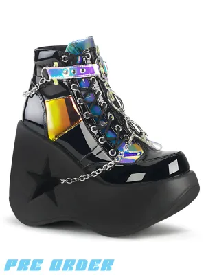 DEMONIA DYNAMITE-101 - BLACK PATENT MIRROR ✰ PRE ORDER ✰