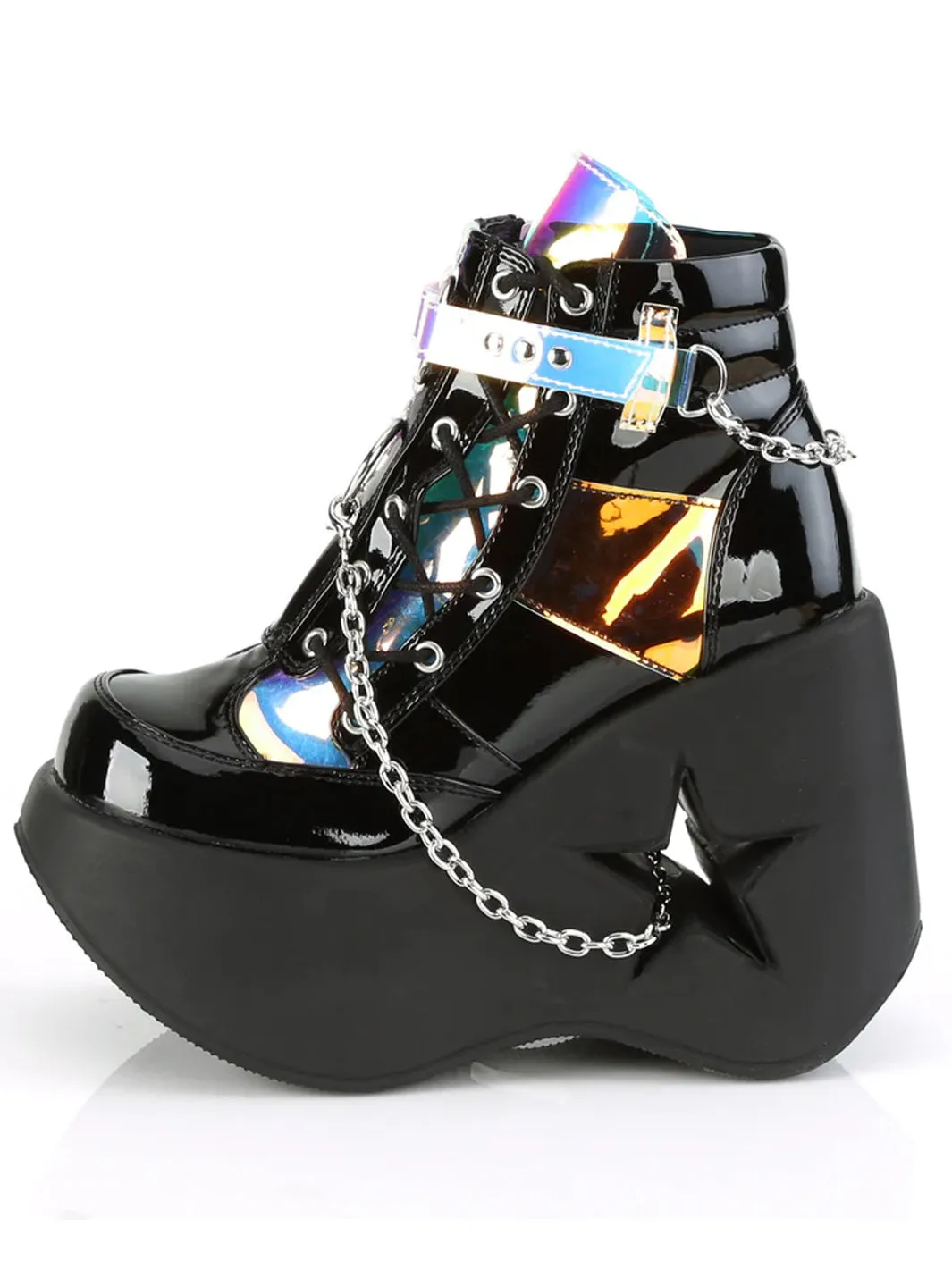 DEMONIA DYNAMITE-101 - BLACK PATENT MIRROR ✰ PRE ORDER ✰