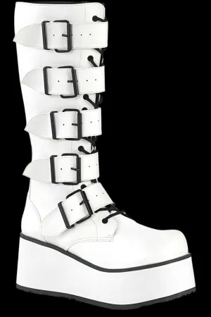 DemoniaCult TRASHVILLE 518 Boots White