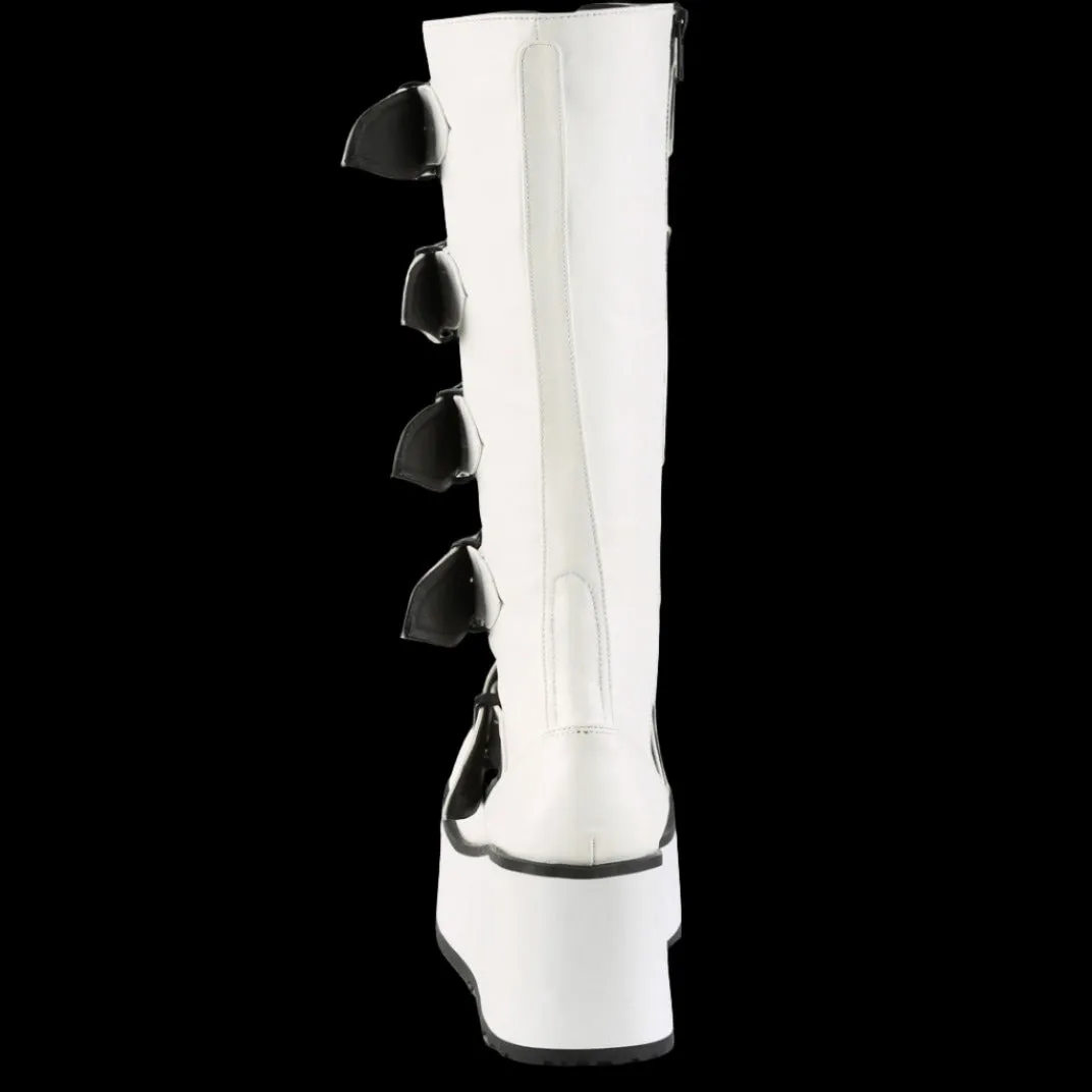 DemoniaCult TRASHVILLE 518 Boots White