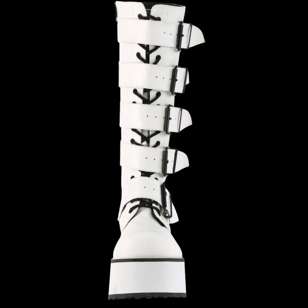 DemoniaCult TRASHVILLE 518 Boots White