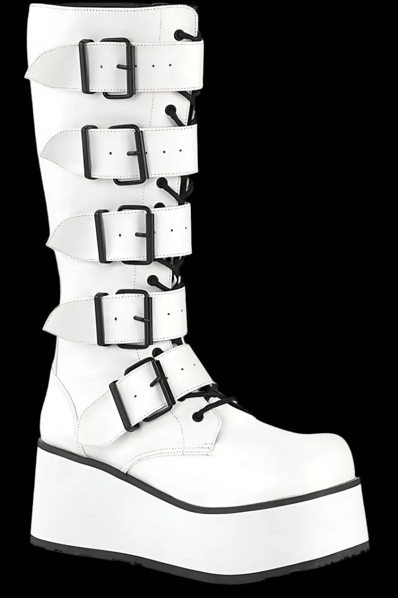 DemoniaCult TRASHVILLE 518 Boots White