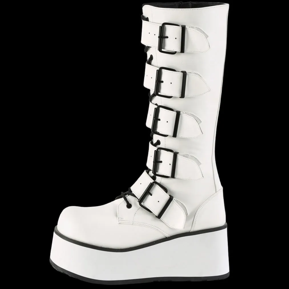 DemoniaCult TRASHVILLE 518 Boots White