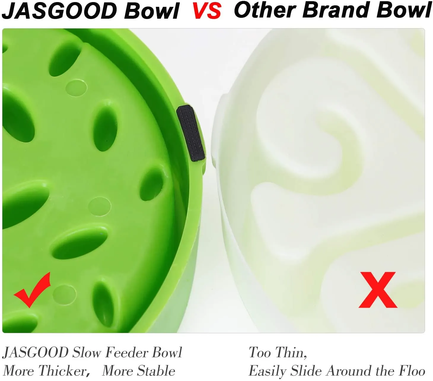 Dog Feeder Slow Eating Pet Bowl Eco-friendly Durable Non-Toxic Preventing Choking Healthy Design Bowl For Dog Pet by JASGOOD