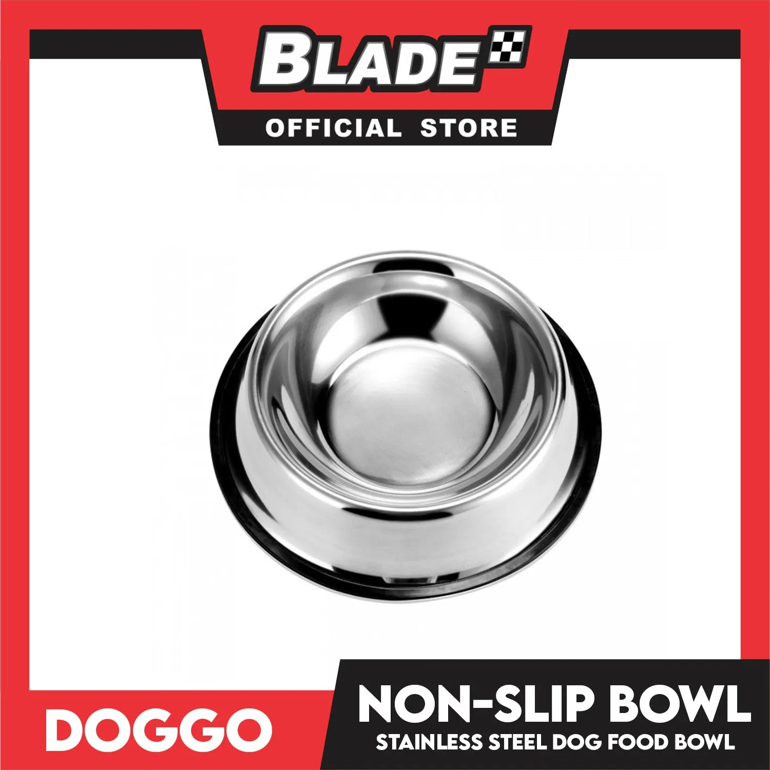 Doggo Non-Slip Bowl (Small) Durable Stainless Pet Feeding Bowl