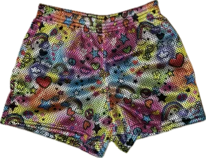 DORI CREATIONS- Neon Grafitti Shorts