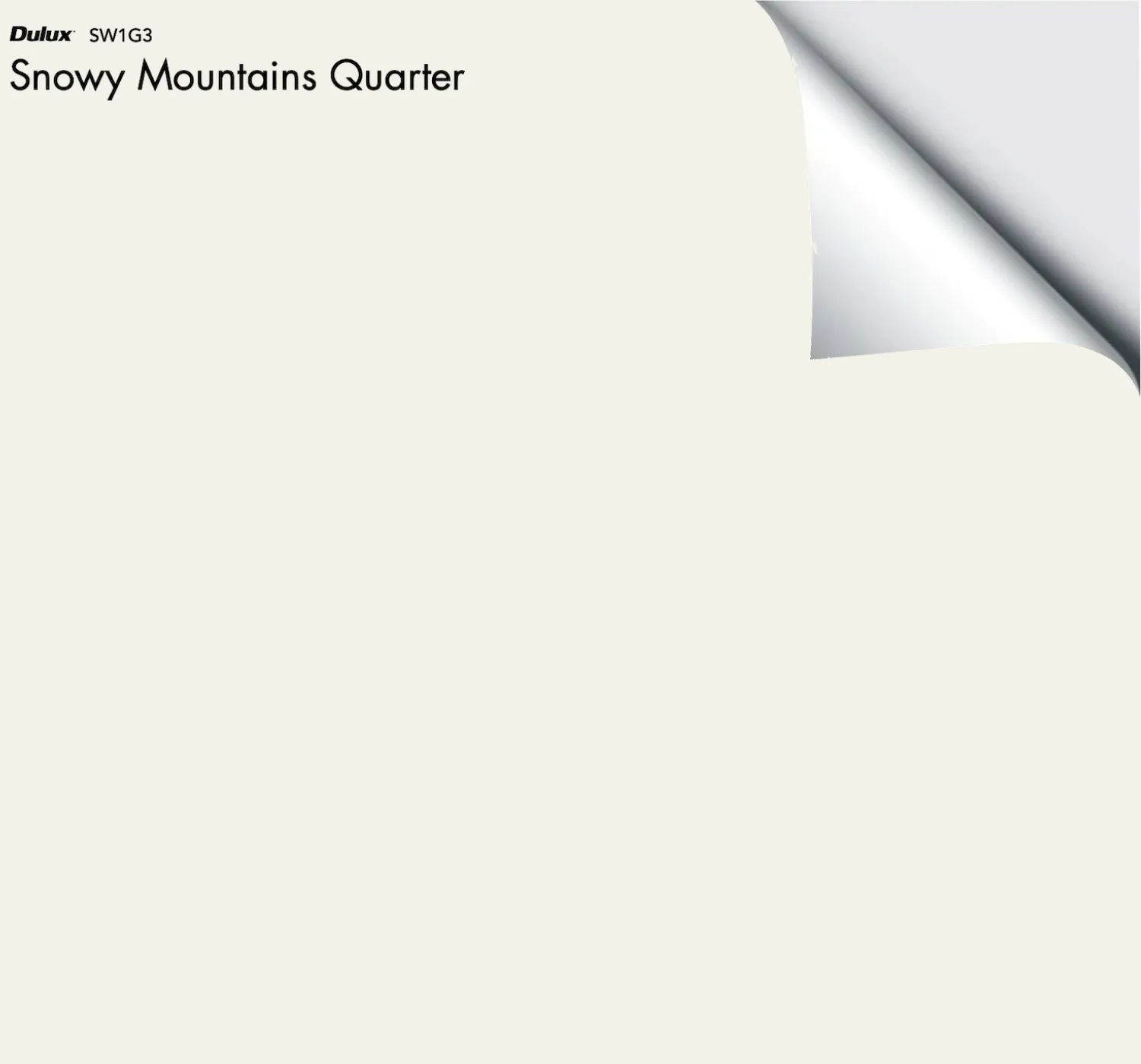 Dulux Snowy Mountains Quarter
