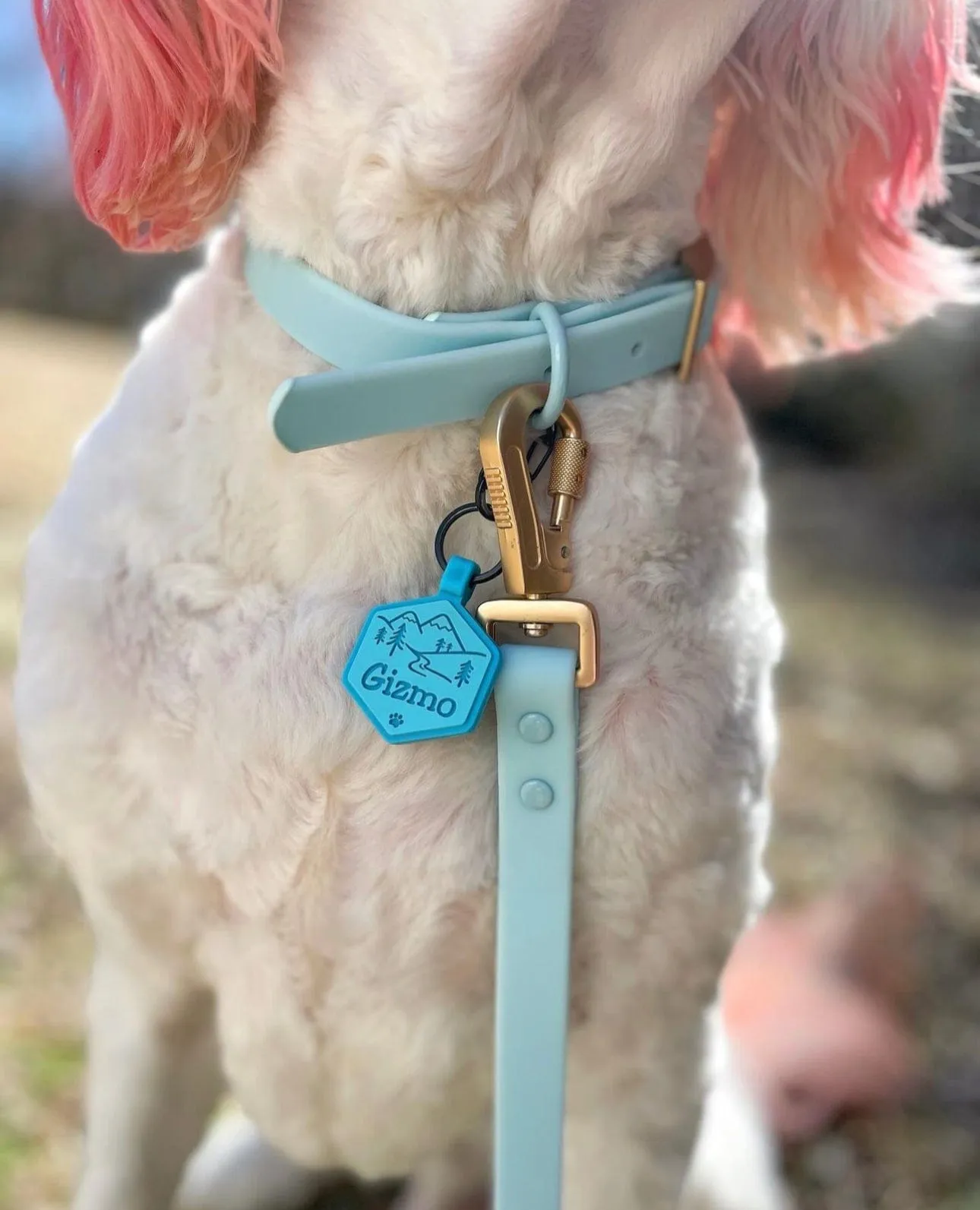 Electric Blue Silicone ID Tag