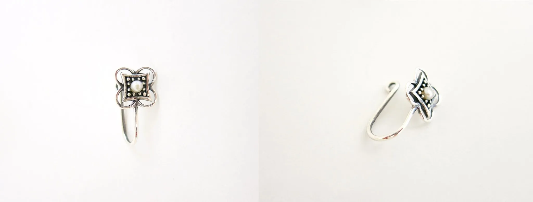 Elegant, pearl-set nose pin