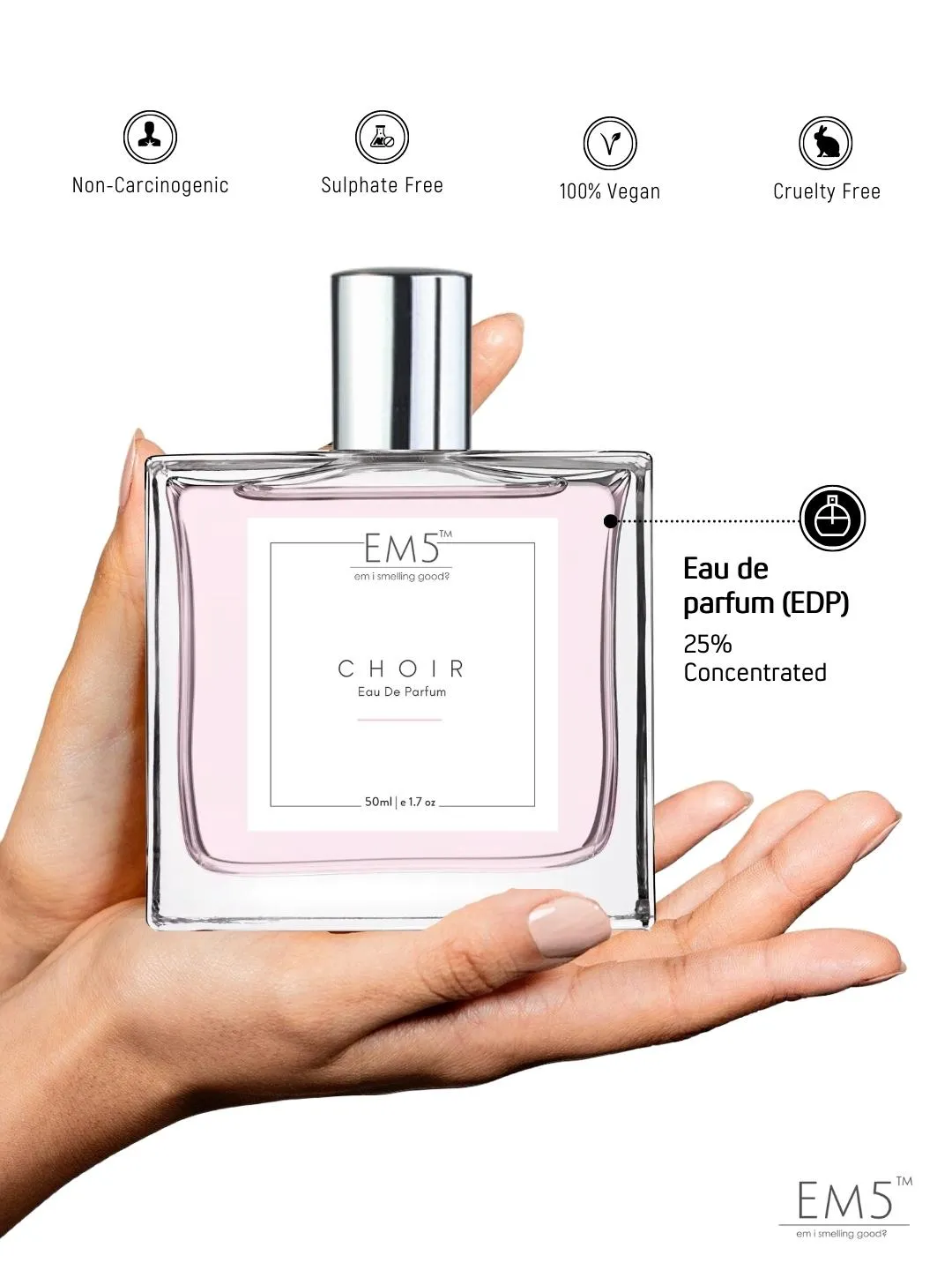 EM5™ Choir Perfume for Women EDP Spray | Floral Fruity Sweet Fragrance Accords | Luxury Gift for Her | 50 ml
