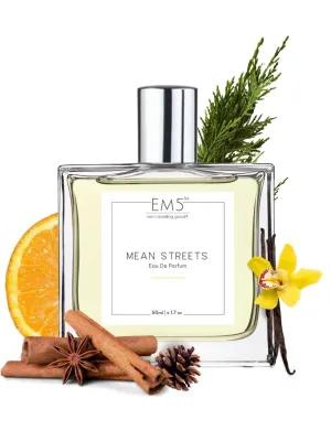 EM5™ Mean Streets Perfume for Men | Eau De Parfum Spray | Warm Spicy Citrus Woody Fragrance Accords | Luxury Gift for Him | Sizes Available: 50 ml / 15 ml