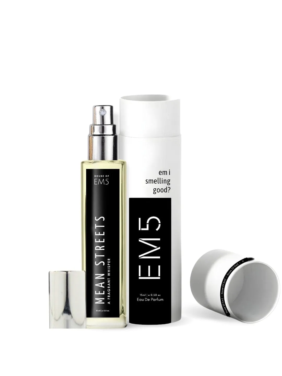 EM5™ Mean Streets Perfume for Men | Eau De Parfum Spray | Warm Spicy Citrus Woody Fragrance Accords | Luxury Gift for Him | Sizes Available: 50 ml / 15 ml