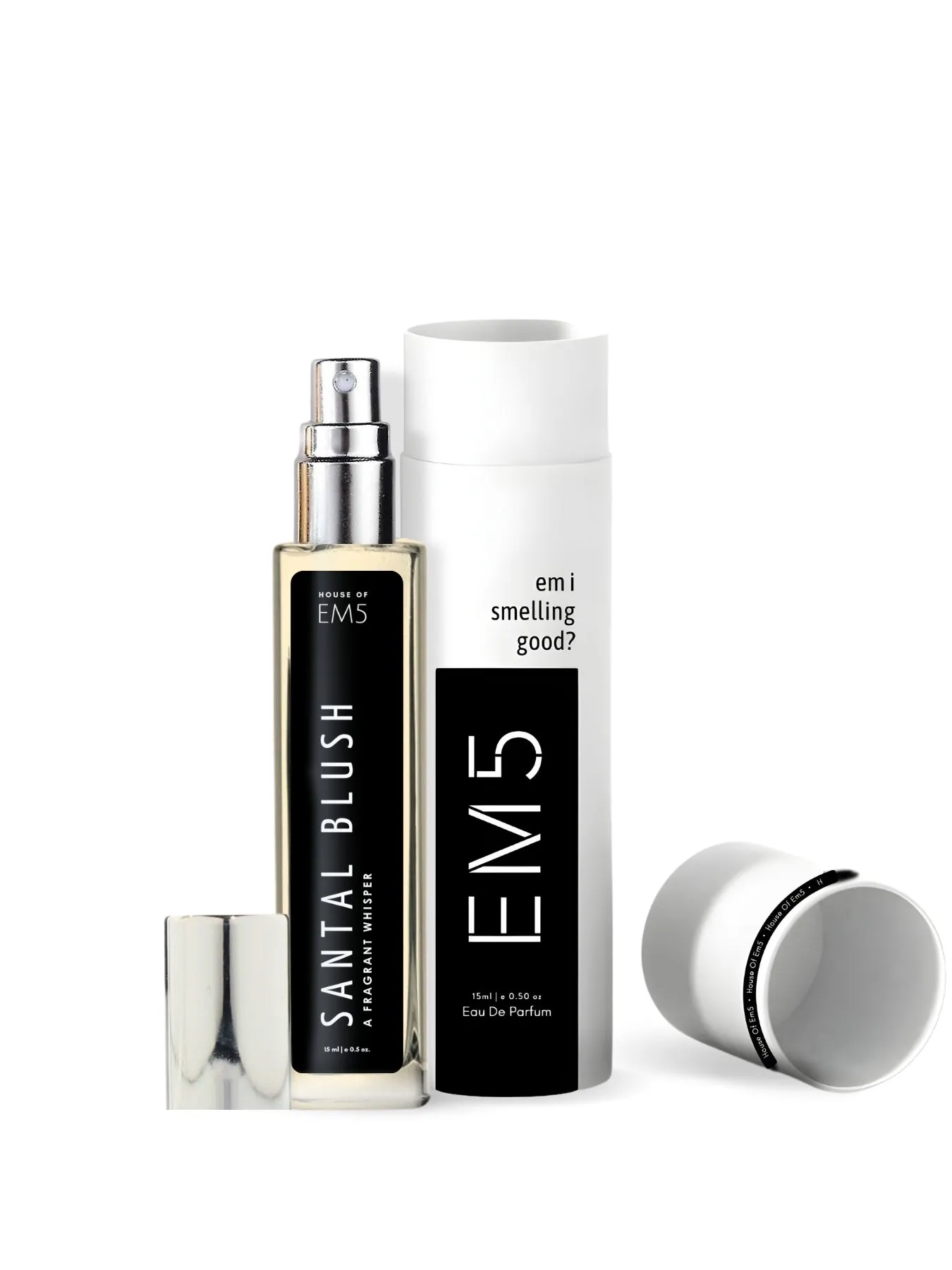 EM5™ Santal Blush Perfume  | Eau De Parfum Spray for Women | Woody Musky Oud Fragrance Accords | Luxury Gift for Her | Sizes Available: 50 ml / 15 ml