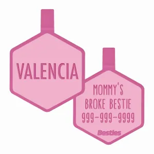 Flamingo Pink Silicone ID Tag