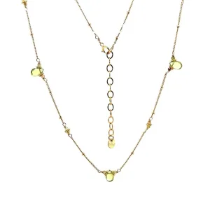 Flapper Chic Short Necklace - Peridot