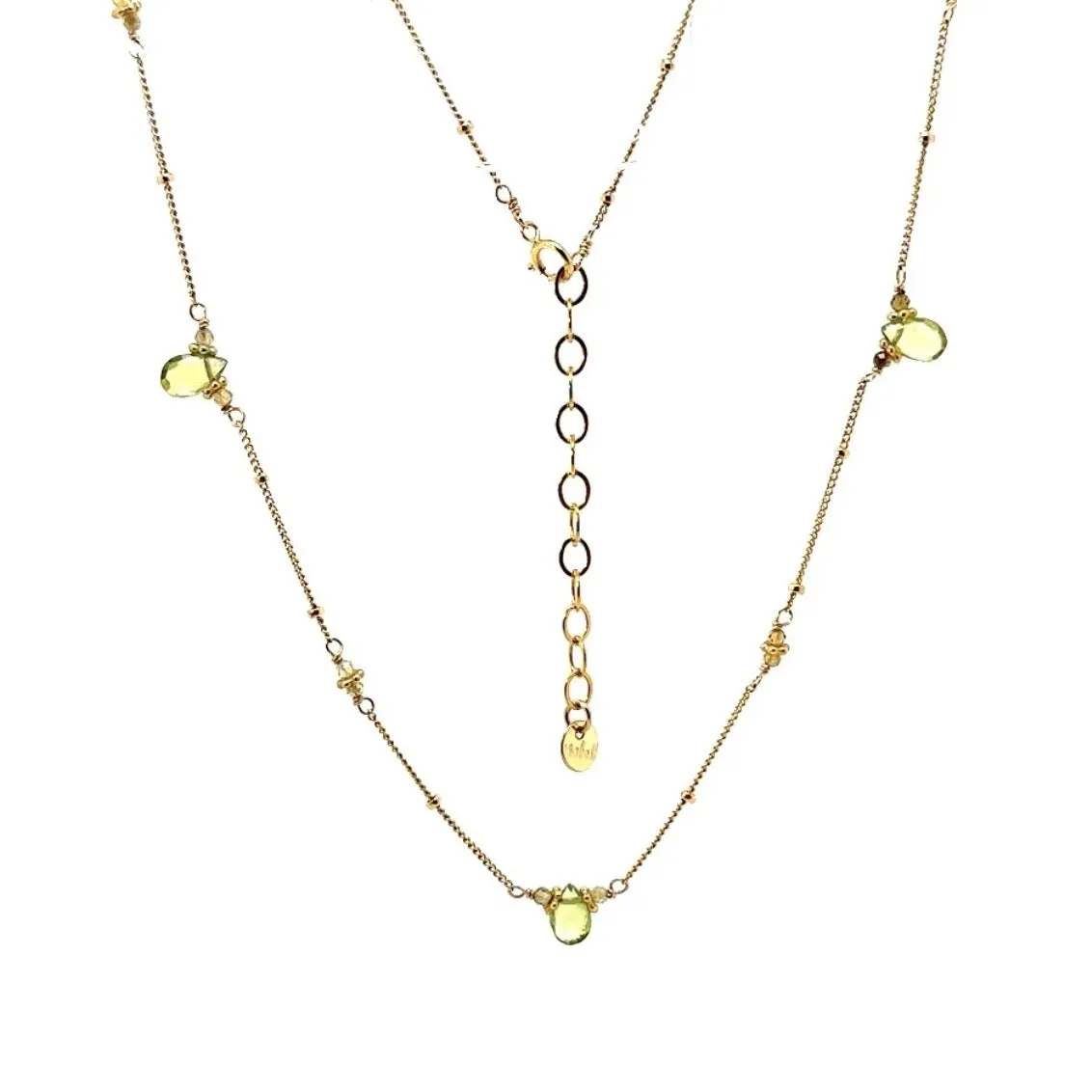 Flapper Chic Short Necklace - Peridot