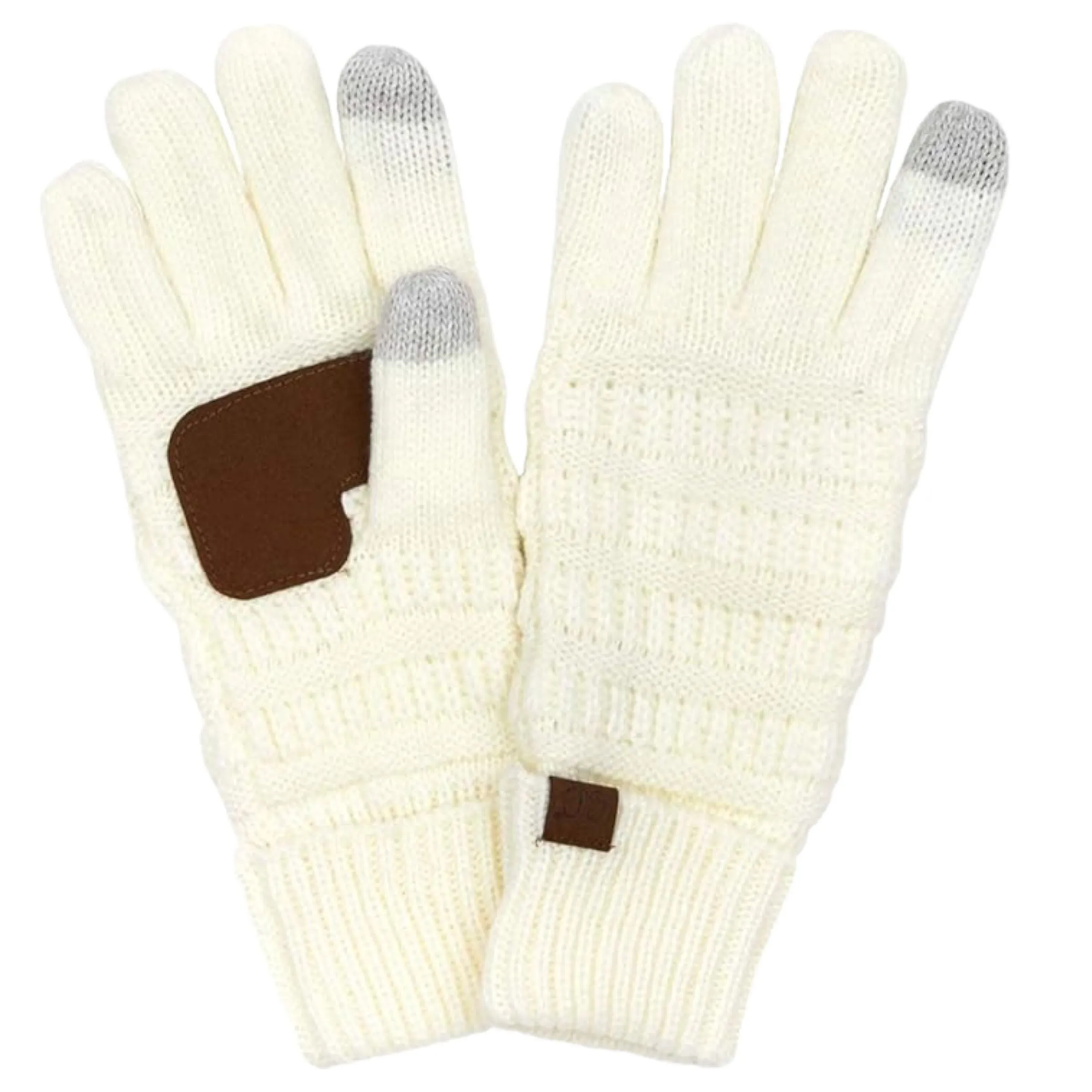 Fleece Lined Cable Knit Gloves