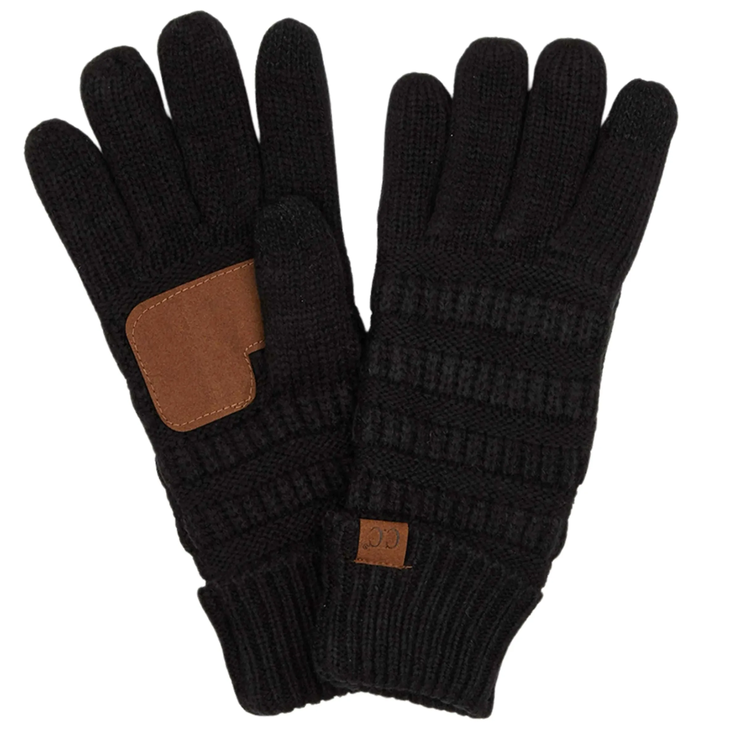 Fleece Lined Cable Knit Gloves