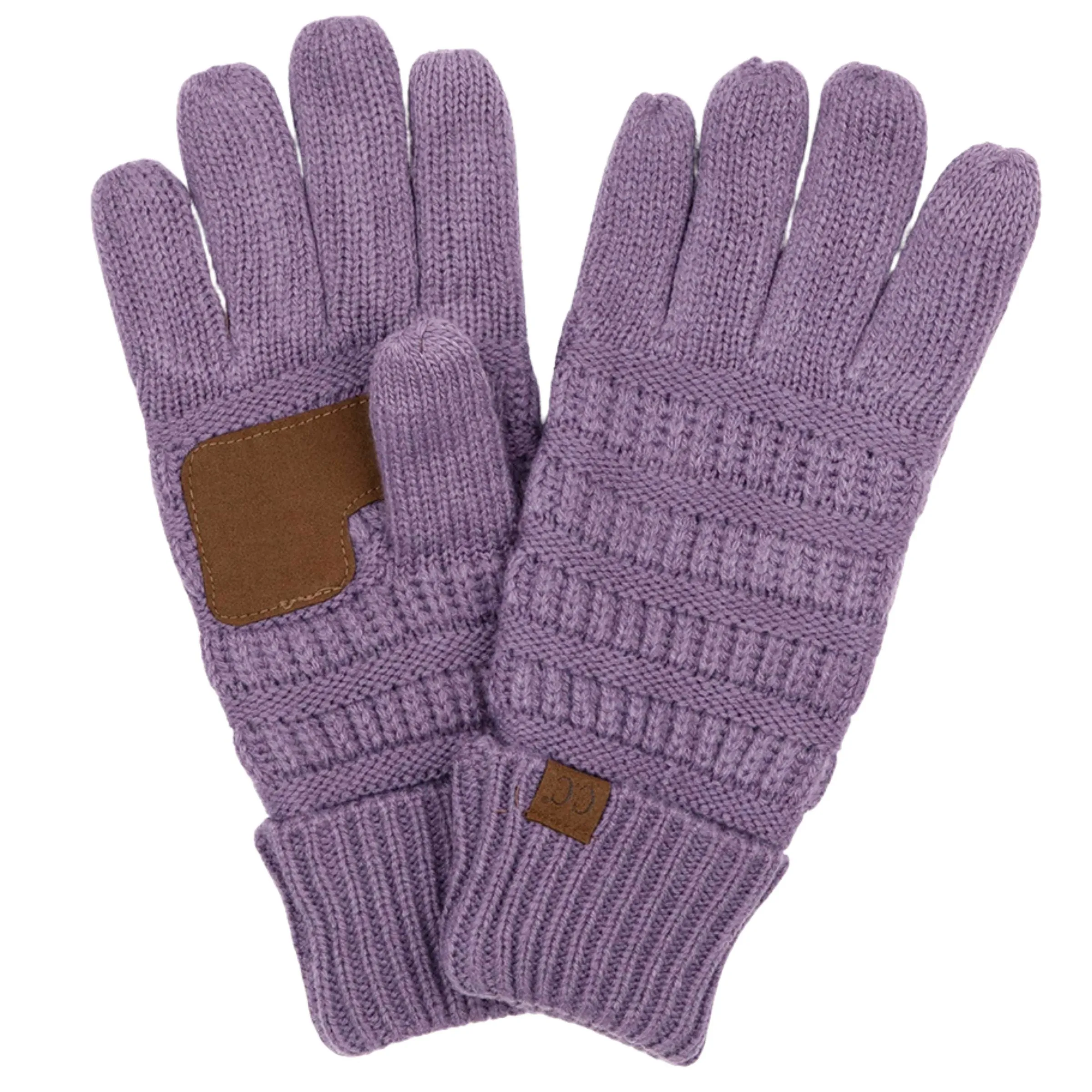 Fleece Lined Cable Knit Gloves