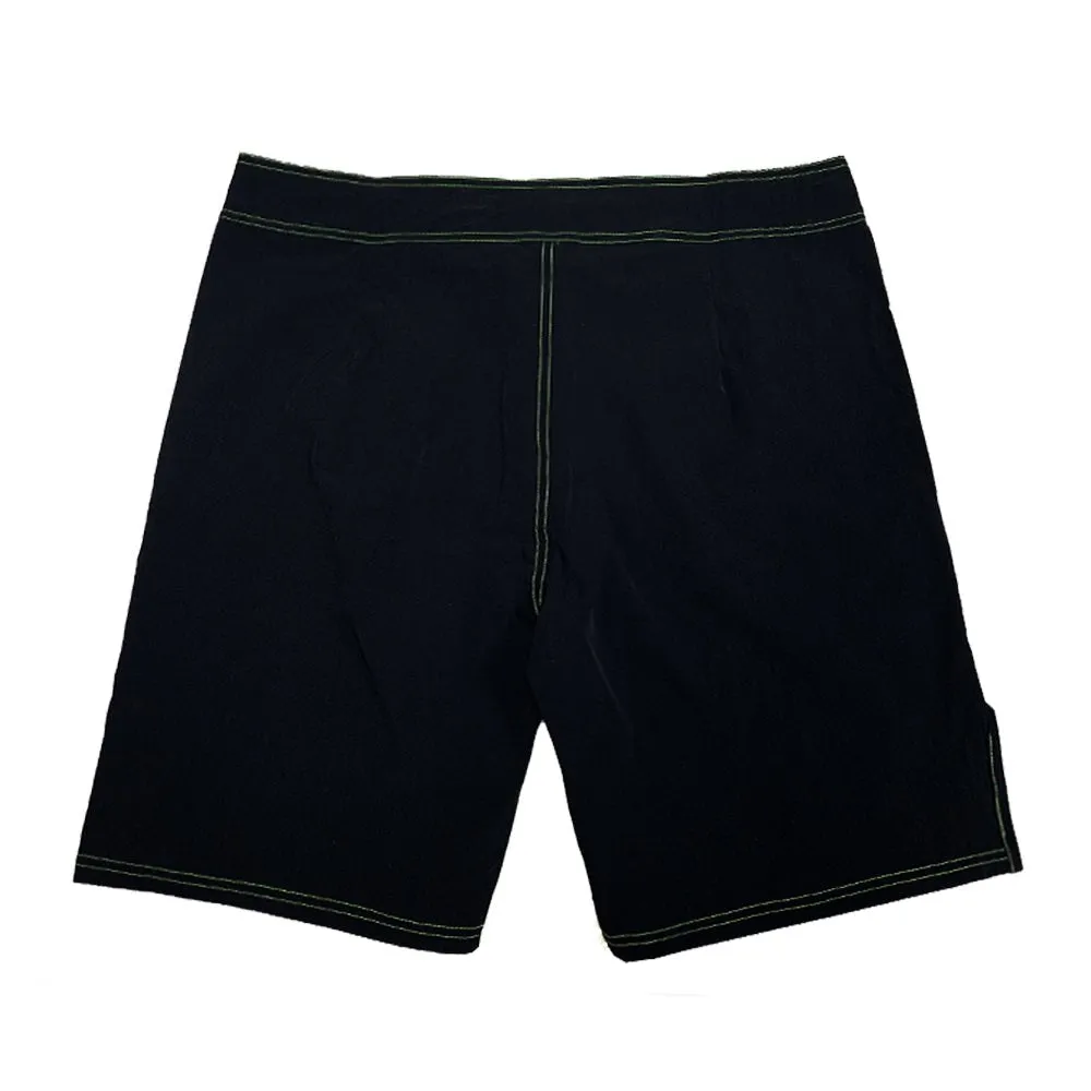 Floury MMA fight shorts | Black with Green Accents | Ultra Stylish Fight Shorts