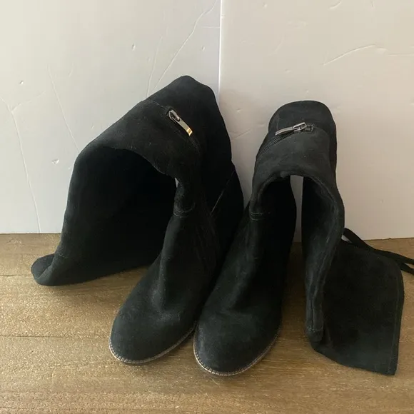 Franco Sarto Ellyn Black‎ Suede Over the Knee Boots