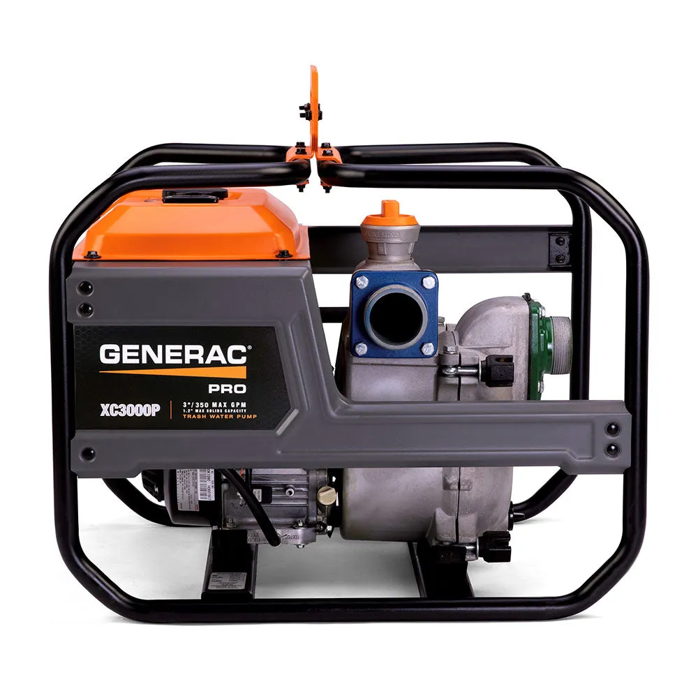 Generac 7725 XC3000P 3" X-Frame Heavy Duty Durable Trash Water Pump