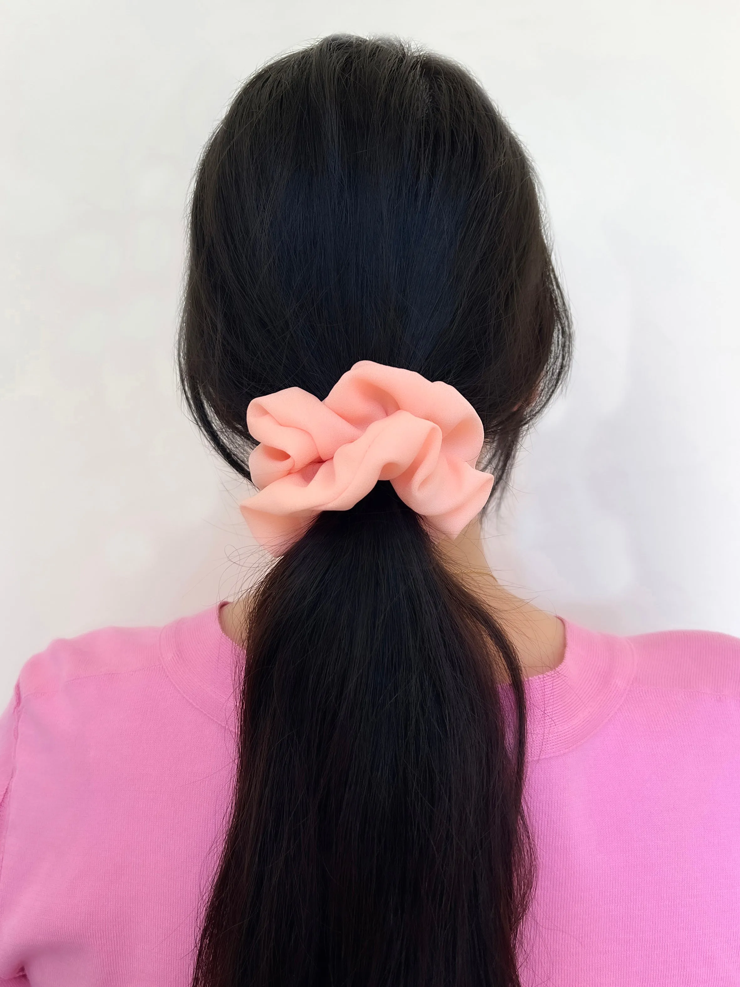 Georgette Peach Scrunchie