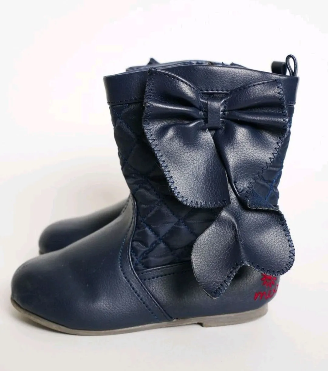GIRL SIZE 8 TODDLER - MEXX Navy Blue Boots EUC B20