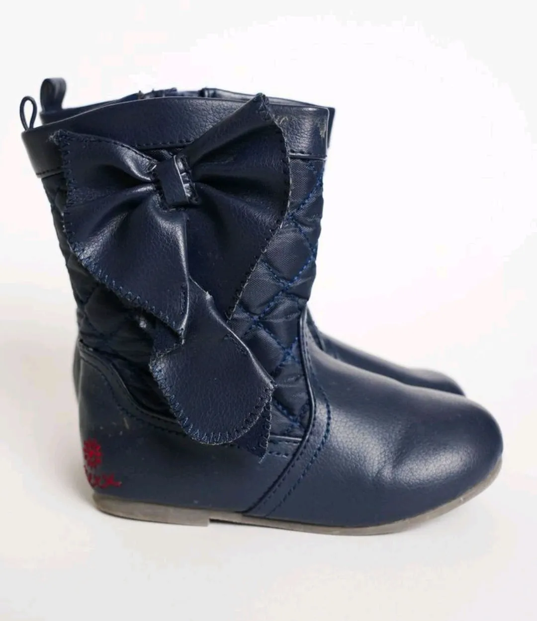 GIRL SIZE 8 TODDLER - MEXX Navy Blue Boots EUC B20