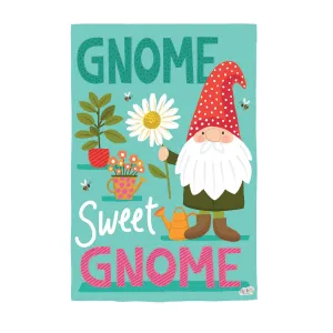 Gnome Sweet Gnome House Textured Suede Flag,13es10346