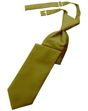 Gold Solid Twill Kids Necktie