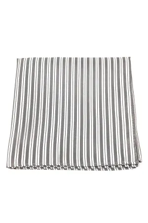 Grey Newton Stripe Pocket Square