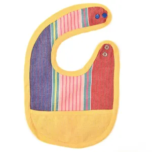 Hand Woven Baby Bib | Carousel Stripe