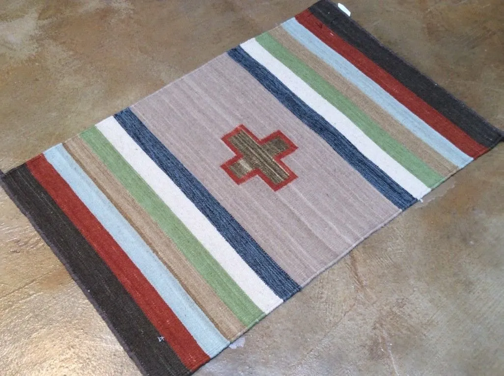 Hand-Woven Fine Southwestern Design Handmade Wool Rug (Size 2.0 X 3.2) Brrsf-1731