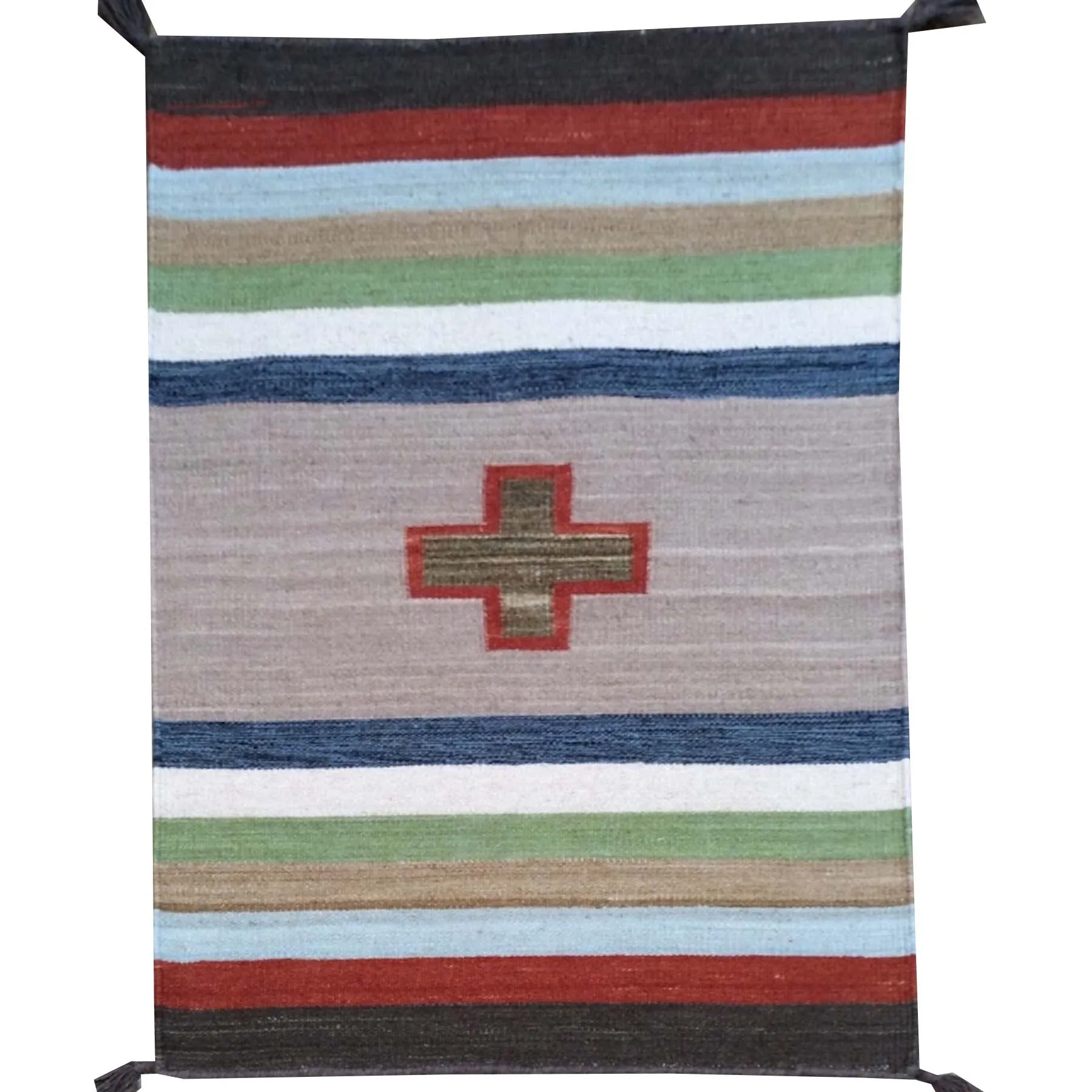 Hand-Woven Fine Southwestern Design Handmade Wool Rug (Size 2.0 X 3.2) Brrsf-1731