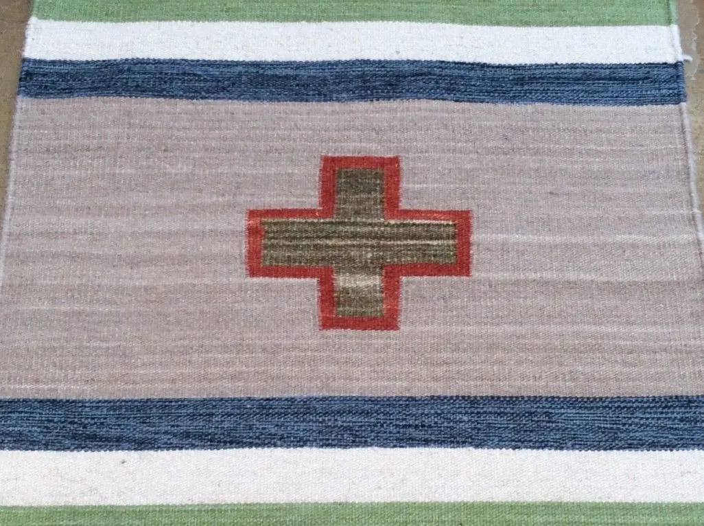 Hand-Woven Fine Southwestern Design Handmade Wool Rug (Size 2.0 X 3.2) Brrsf-1731
