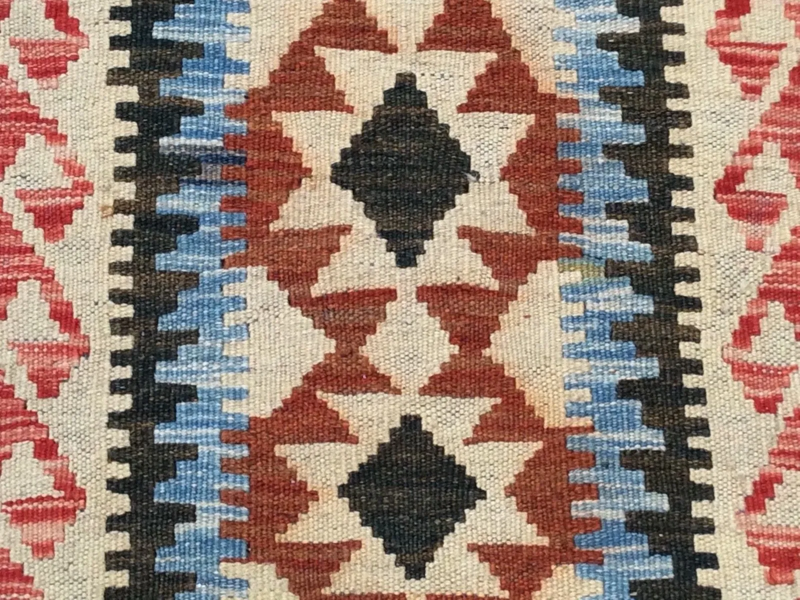 Hand-Woven Flatweave Authentic Handmade Miamana Kilim Tribal Wool Rug (Size 1.7 X 2.0) Brrsf-1746