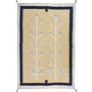 Hand-Woven Southwestern Design Kilim Wool Reversible Rug (Size 6.0 X 8.11) Brral-4077