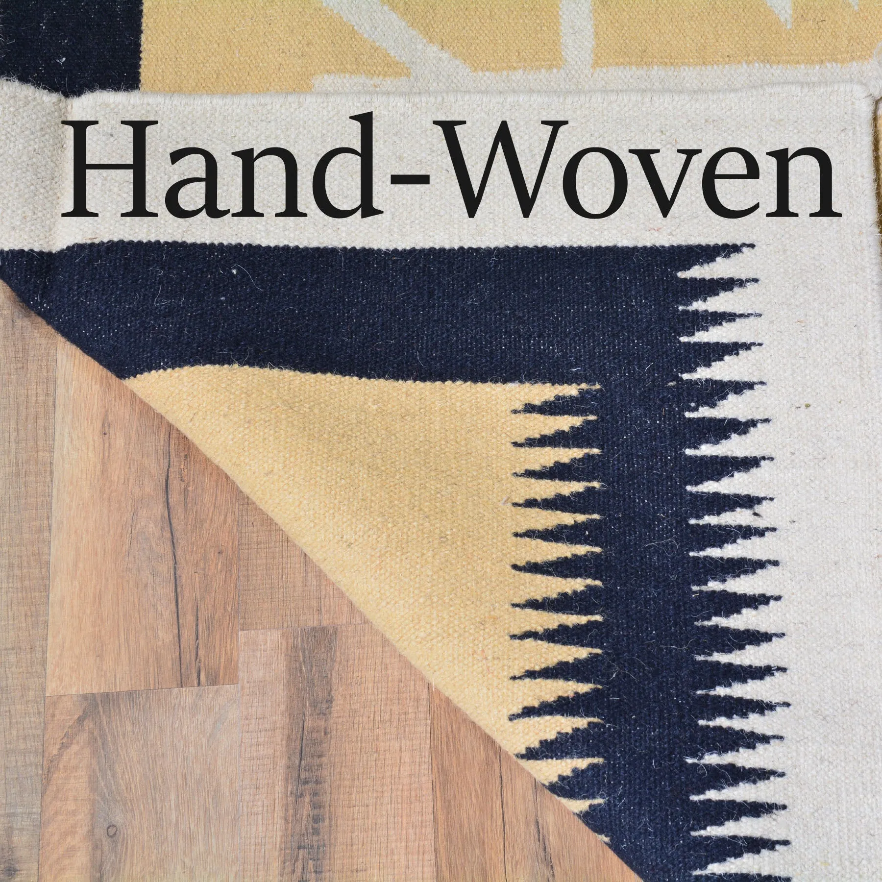 Hand-Woven Southwestern Design Kilim Wool Reversible Rug (Size 6.0 X 8.11) Brral-4077