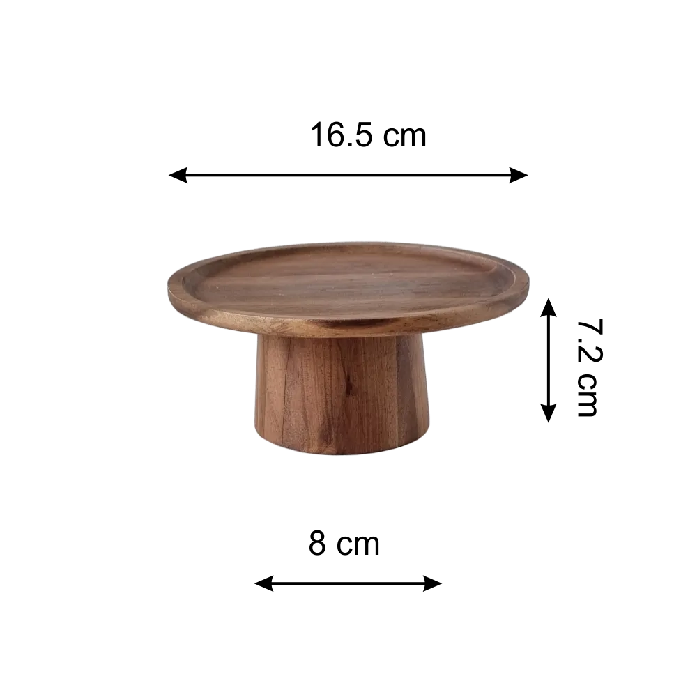 Hard Wood Cake Stand - Medium