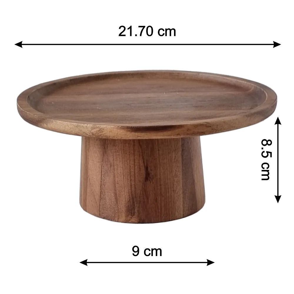 Hard Wood Cake Stand - Medium